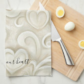 Linge De Cuisine Cream Hearts (Quart Plié)