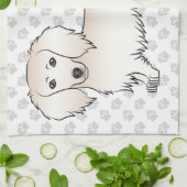 Linge De Cuisine Cream Long Cheveux Dachshund mignonette Cartoon Ch (Plié)