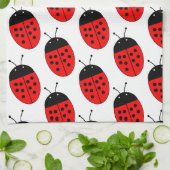 Linge De Cuisine Création coccinelle (Plié)