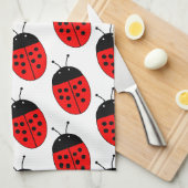 Linge De Cuisine Création coccinelle (Quart Plié)