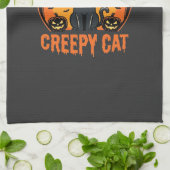 Linge De Cuisine Création graphique de chat effrayant Halloween cha (Plié)
