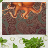 Linge De Cuisine Créature du monstre de la mer d'Octopus Cephalapod (Plié)