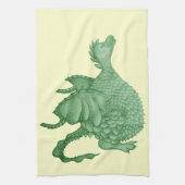 Linge De Cuisine créature imaginaire mythique dragon vert mignon (Vertical)