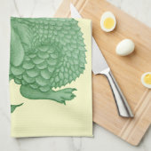 Linge De Cuisine créature imaginaire mythique dragon vert mignon (Quart Plié)