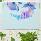 Linge De Cuisine Créature Mer Dauphin Cute (Plié)