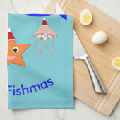 Linge De Cuisine Créatures de la mer de Noël (Quart Plié)