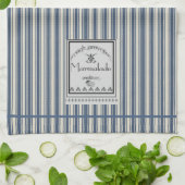 Linge De Cuisine Crème Bleue Bleue Style Français Stripes Marmalade (Plié)