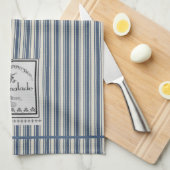 Linge De Cuisine Crème Bleue Bleue Style Français Stripes Marmalade (Quart Plié)