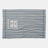 Linge De Cuisine Crème Bleue Bleue Style Français Stripes Marmalade (Horizontal)