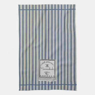 Linge De Cuisine Crème Bleue Bleue Style Français Stripes Marmalade