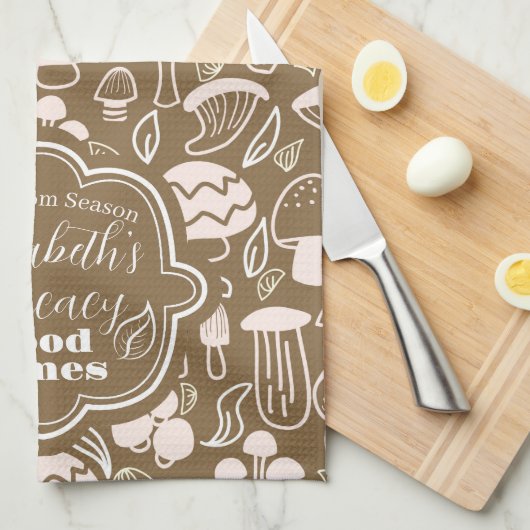 Linge De Cuisine Crème Brown aux champignons (Quart Plié)