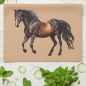 Linge De Cuisine Crème Brown Cheval du Sud-Ouest (Plié)