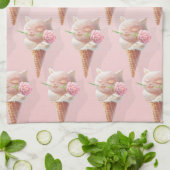 Linge De Cuisine Crème de glace Kitty - Rosy & Dreamy (Plié)