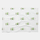 Linge De Cuisine Crème en latte et écaillée (verte) (Horizontal)