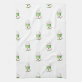 Linge De Cuisine Crème en latte et écaillée (verte) (Vertical)