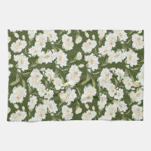 Crème et floral olive