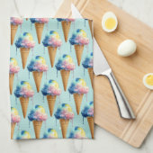 Linge De Cuisine Crème Glacée (Quart Plié)
