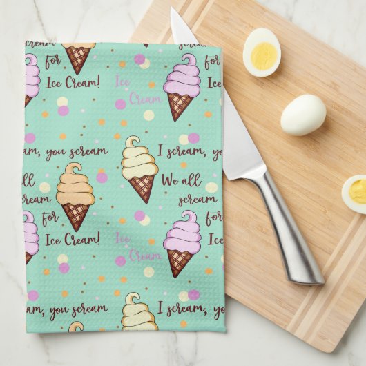 Linge De Cuisine Crème glacée (Quart Plié)