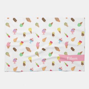 Linge De Cuisine Crème Glacée Colorée Personnalisée de Mode
