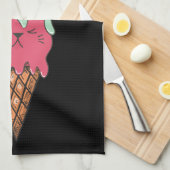 Linge De Cuisine Crème glacée de chats mignonne | Kawaii Kittens (Quart Plié)