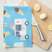 Linge De Cuisine Crème glacée et Motif de camion (Quart Plié)