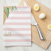 Linge De Cuisine Crème glacée, Fruit Feuille tropical, Grès roses (Quart Plié)