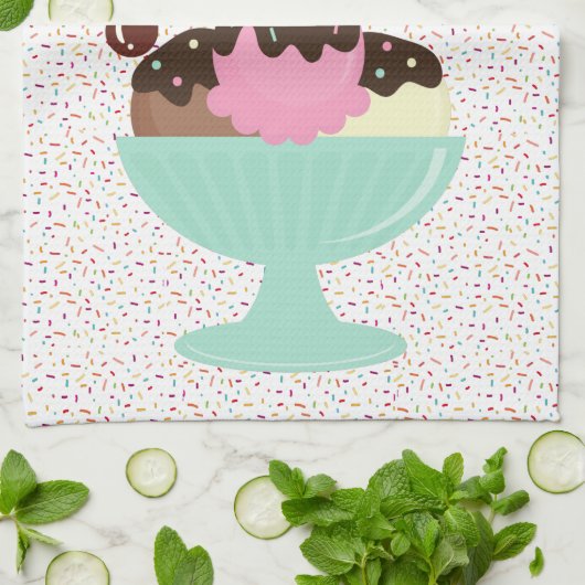 Linge De Cuisine Crème glacée Sundae (Plié)