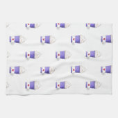 Linge De Cuisine Crème latte et écaillée (violet) (Horizontal)