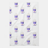 Linge De Cuisine Crème latte et écaillée (violet) (Vertical)