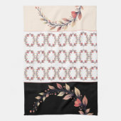 Linge De Cuisine Crème noire élégante et argile rose (Vertical)