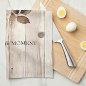 Linge De Cuisine Crème Rose Blanc Faux Bois (Quart Plié)