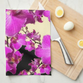 Linge De Cuisine Crème rose fuchsia d'orchidées et cadeaux noirs de (Quart Plié)