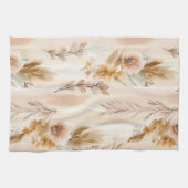 Linge De Cuisine Crème Rustique Floral Boho (Horizontal)