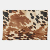 Linge De Cuisine Crème Western Cowboy Brown Noir Cowhide (Horizontal)