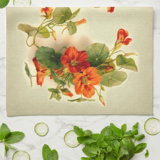 Linge De Cuisine Cresson indien orange (Plié)