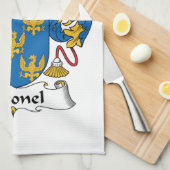 Linge De Cuisine Crête de famille de Coronel (Quart Plié)