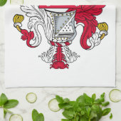 Linge De Cuisine Crête de famille de prés (Plié)