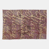 Linge De Cuisine Crimson de Noël et or (Horizontal)