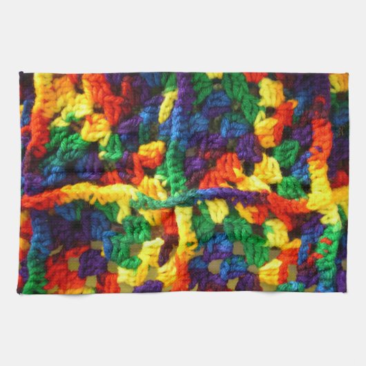 Linge De Cuisine Crochet coloré (Horizontal)