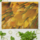 Linge De Cuisine Crocus jaune flavus - Fleurs Jaune Doré  Porte (Plié)