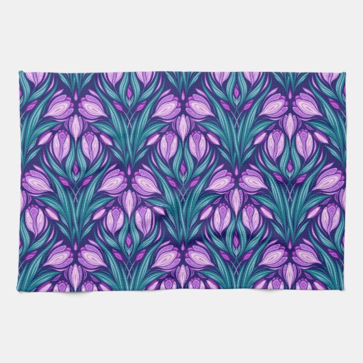 Linge De Cuisine Crocus printaniers (Horizontal)