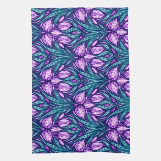 Linge De Cuisine Crocus printaniers (Vertical)