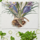 Linge De Cuisine Crocus Spring Flower Botanique Floral Art (Plié)