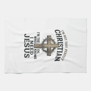 Linge De Cuisine Croix Chrétienne Couronne d'Épines Chemise de Foi 