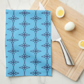 Linge De Cuisine Croix Chrétienne Dans L'art Bleu Céleste (Quart Plié)