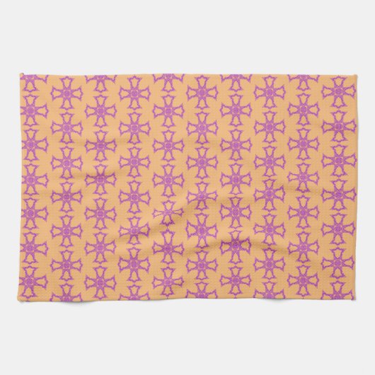 Linge De Cuisine Croix chrétienne rose (Horizontal)