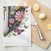 Linge De Cuisine Croix de foi florale (Quart Plié)