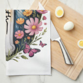 Linge De Cuisine Croix de foi florale (Quart Plié)