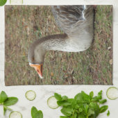 Linge De Cuisine Croix du cygne gris (Plié)