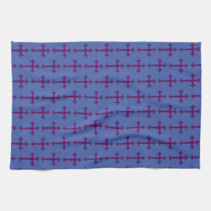 Linge De Cuisine Croix violette Art dévotionnel du Carême et de l'A